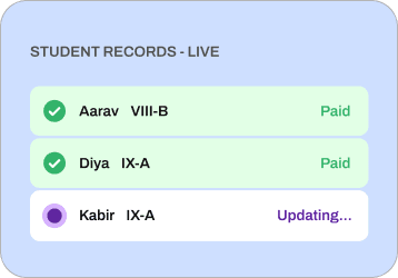 Instant Student Record Updates