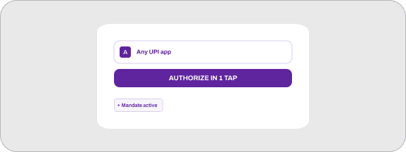 One-Click UPI AutoPay