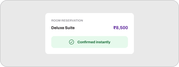 Instant Booking Confirmation